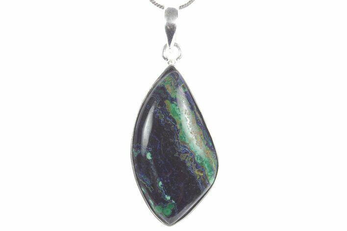 Stunning Malachite and Azurite Pendant - Sterling Silver #353980